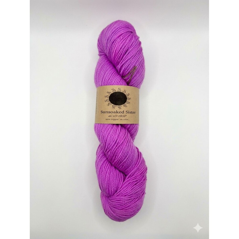 Sunsoaked Sister Hand-Dyed Gold Sock Yarn • "ENCHANTED EVENT" • aCiD tRiP